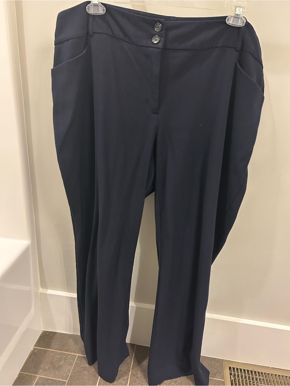 Alfani Woman Navy Dress Pants - Classic Tailored Fit